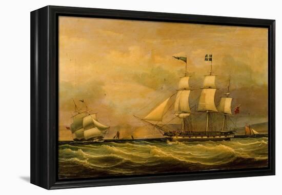 The Armed Merchantman, Helen, 1832 (Oil on Canvas)-William Clark-Framed Premier Image Canvas