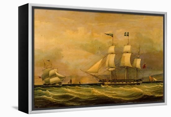 The Armed Merchantman, Helen, 1832 (Oil on Canvas)-William Clark-Framed Premier Image Canvas