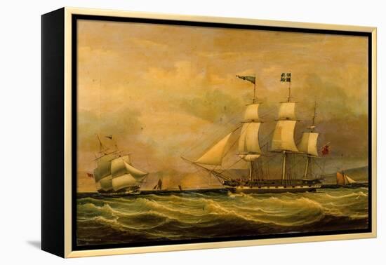 The Armed Merchantman, Helen, 1832 (Oil on Canvas)-William Clark-Framed Premier Image Canvas