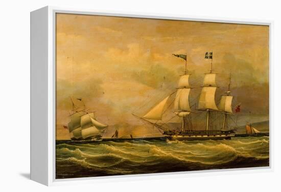 The Armed Merchantman, Helen, 1832 (Oil on Canvas)-William Clark-Framed Premier Image Canvas