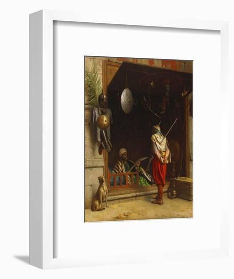 The Arms Market at Cairo; Un Marchand D'Armes Au Caire-Jean Leon Gerome-Framed Premium Giclee Print