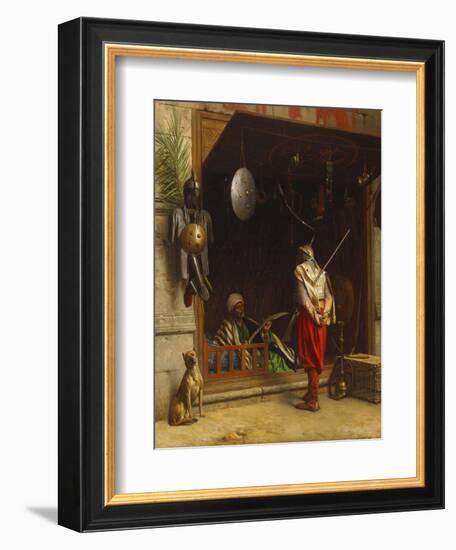 The Arms Market at Cairo; Un Marchand D'Armes Au Caire-Jean Leon Gerome-Framed Giclee Print