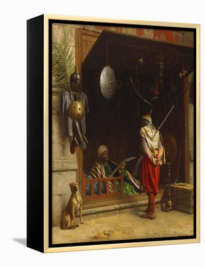 The Arms Market at Cairo; Un Marchand D'Armes Au Caire-Jean Leon Gerome-Framed Premier Image Canvas