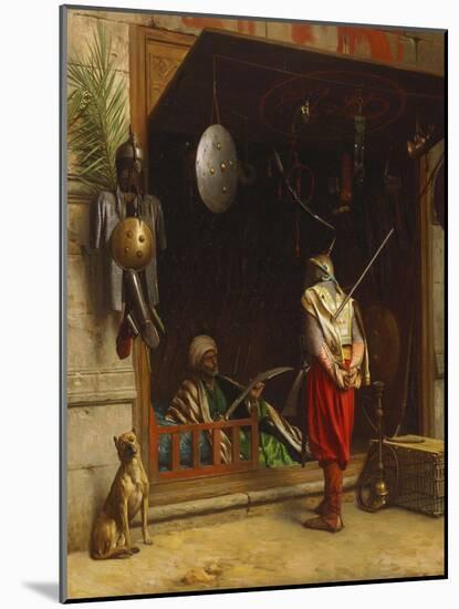 The Arms Market at Cairo; Un Marchand D'Armes Au Caire-Jean Leon Gerome-Mounted Giclee Print