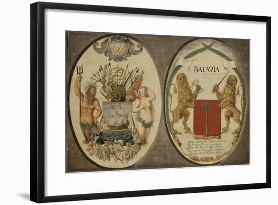 The Arms of the Dutch East India Company and of the Town of Batavia, 1651-Jeronimus Becx-Framed Giclee Print