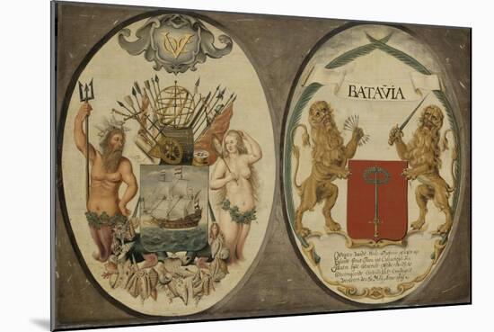 The Arms of the Dutch East India Company and of the Town of Batavia, 1651-Jeronimus Becx-Mounted Giclee Print