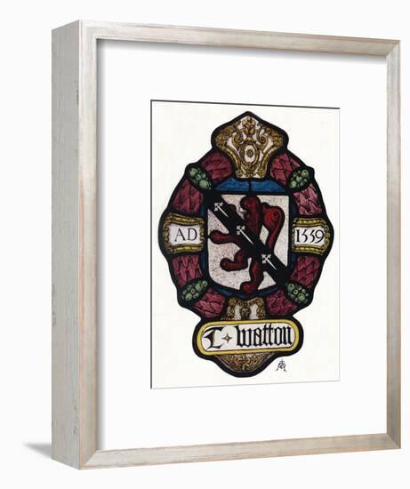 'The Arms of Thomas Watton', c1900, (1936)-Unknown-Framed Giclee Print
