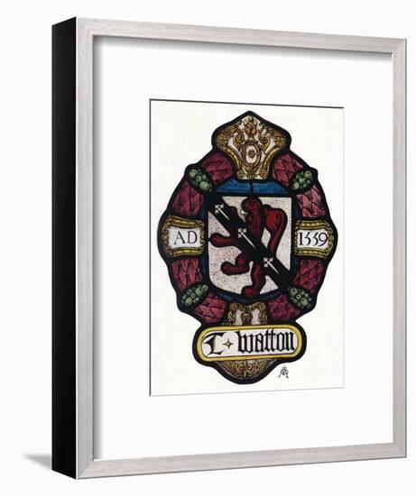 'The Arms of Thomas Watton', c1900, (1936)-Unknown-Framed Giclee Print