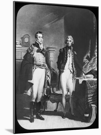 The Army and Navy, Wellington and Nelson, C1805-Newton & Co-Mounted Giclee Print