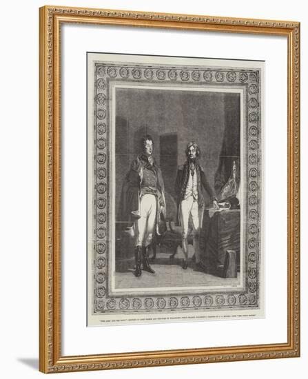 The Army and the Navy, Meeting of Lord Nelson and the Duke of Wellington (When Colonel Wellesley)-John Prescott Knight-Framed Giclee Print