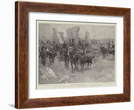 The Army Manoeuvres, with the Northern Army on Salisbury Plain-Frank Craig-Framed Giclee Print
