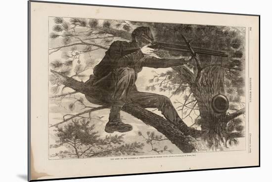 The Army of the Potomac, a Sharp-Shooter on Picket Duty, Harper's Weekly, November 15, 1862-Winslow Homer-Mounted Giclee Print