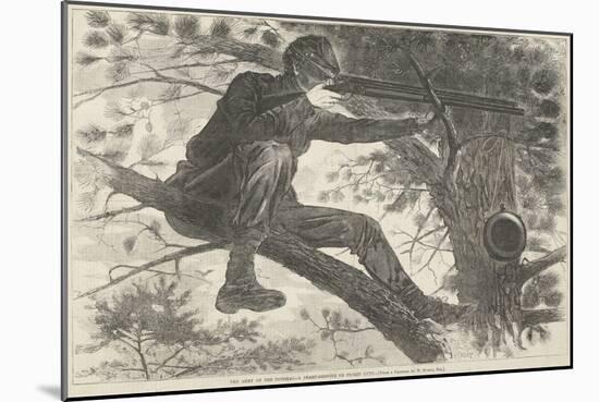 The Army of the Potomac--A Sharp-Shooter on Picket Duty, November 15, 1862 (Wood Engraving)-Winslow Homer-Mounted Giclee Print