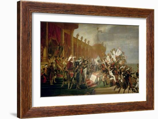 The Army Takes an Oath to the Emperor after the Distribution of Eagles, 5 December 1804, 1810-Jacques Louis David-Framed Giclee Print