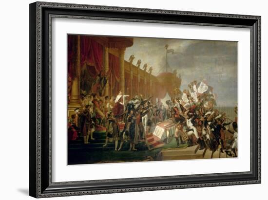 The Army Takes an Oath to the Emperor after the Distribution of Eagles, 5 December 1804, 1810-Jacques Louis David-Framed Giclee Print