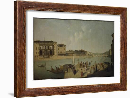 The Arno at Florence-Thomas Patch-Framed Giclee Print