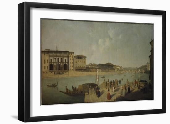 The Arno at Florence-Thomas Patch-Framed Giclee Print