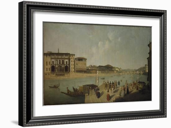 The Arno at Florence-Thomas Patch-Framed Giclee Print