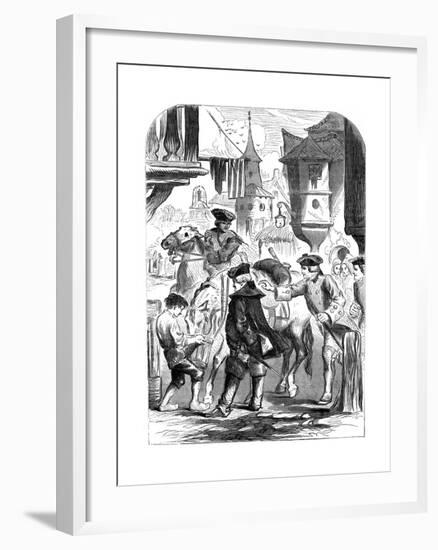 The Arrest of Charles Belleisle at Elbingerode, Germany, 1744-null-Framed Giclee Print