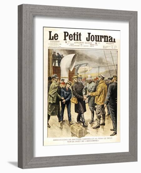 The Arrest of Dr Crippen and Ethel Le Neve, 1910-null-Framed Giclee Print