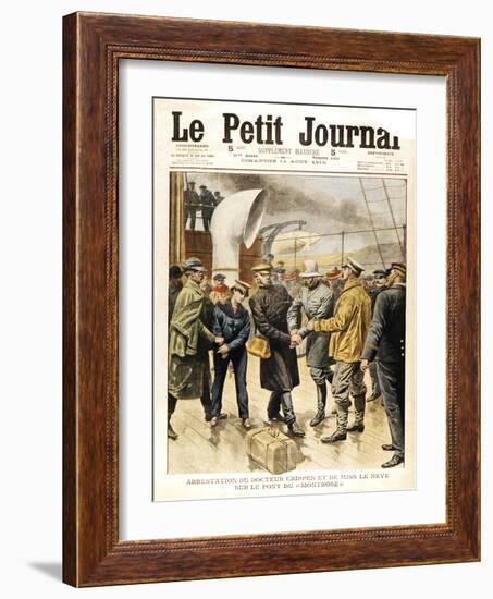 The Arrest of Dr Crippen and Ethel Le Neve, 1910-null-Framed Giclee Print