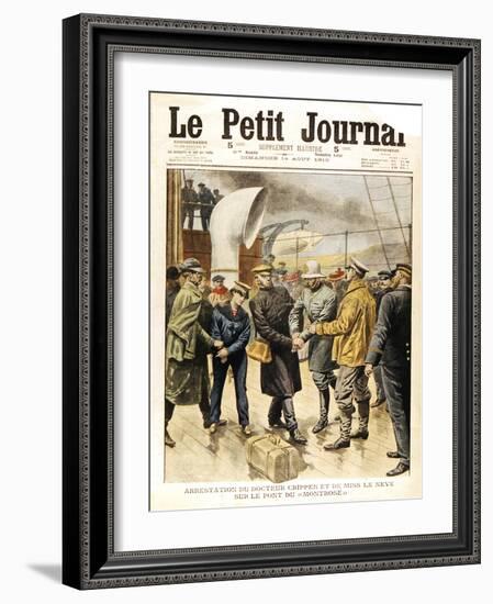 The Arrest of Dr Crippen and Ethel Le Neve, 1910-null-Framed Giclee Print
