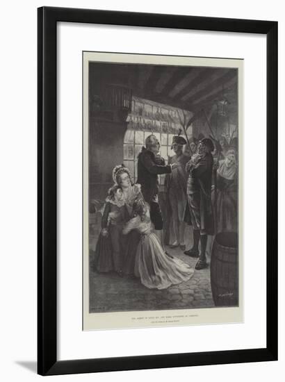 The Arrest of Louis XVI and Marie Antoinette at Varennes-null-Framed Giclee Print
