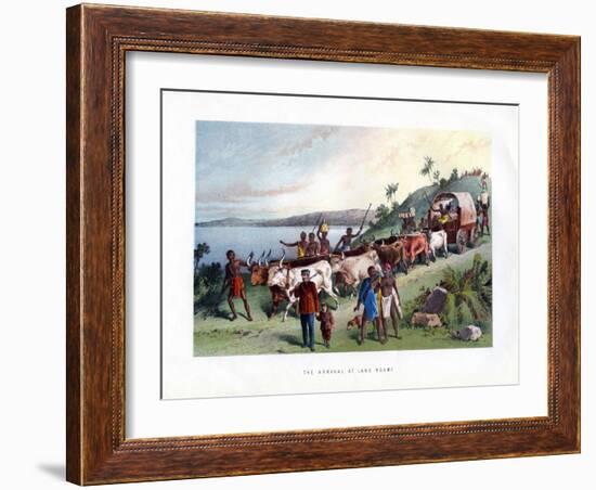 The Arrival at Lake Ngami, 19th Century-null-Framed Giclee Print