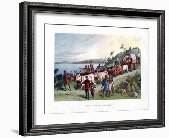 The Arrival at Lake Ngami, 19th Century-null-Framed Giclee Print