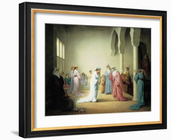 The Arrival into the Harem at Constantinople, 1861-Henriette Browne-Framed Giclee Print