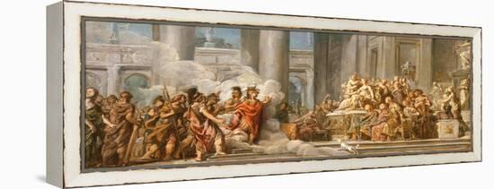 The Arrival of Aeneas in Carthage, 1772-4-Jean Bernard Restout-Framed Premier Image Canvas