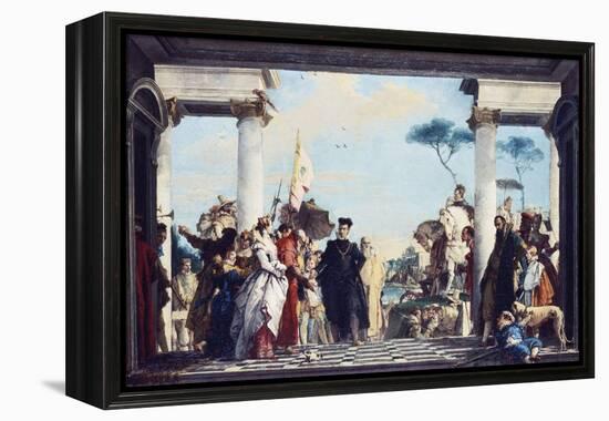 The Arrival of Henri Iii at the Villa Contarini. Before 1750-Giambattista Tiepolo-Framed Premier Image Canvas