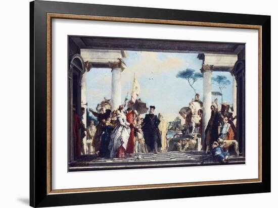 The Arrival of Henri III at the Villa Contarini, before 1750-Giovanni Battista Tiepolo-Framed Giclee Print