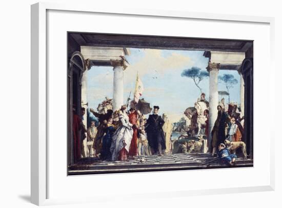 The Arrival of Henri III at the Villa Contarini, before 1750-Giovanni Battista Tiepolo-Framed Giclee Print