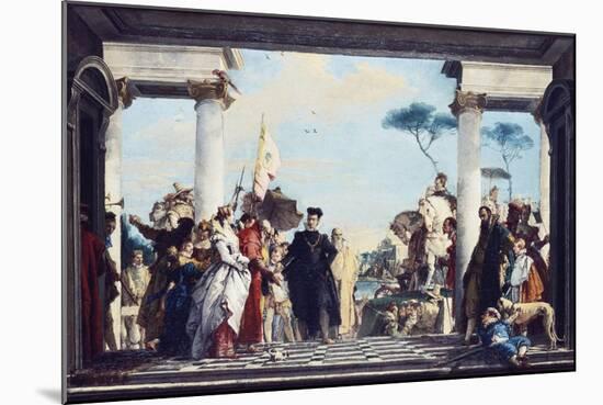The Arrival of Henri III at the Villa Contarini, before 1750-Giovanni Battista Tiepolo-Mounted Giclee Print