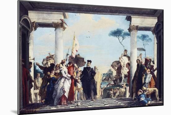 The Arrival of Henri Iii at the Villa Contarini. Before 1750-Giambattista Tiepolo-Mounted Giclee Print