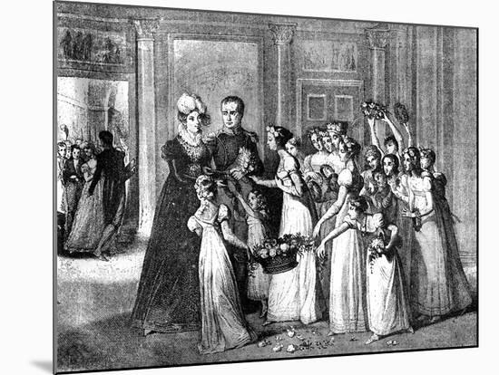 The Arrival of Marie-Louise in Compiègne, France, 27th March 1810-null-Mounted Giclee Print