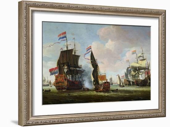 The Arrival of Michiel Adriaanszoon de Ruyter-Abraham Storck-Framed Giclee Print