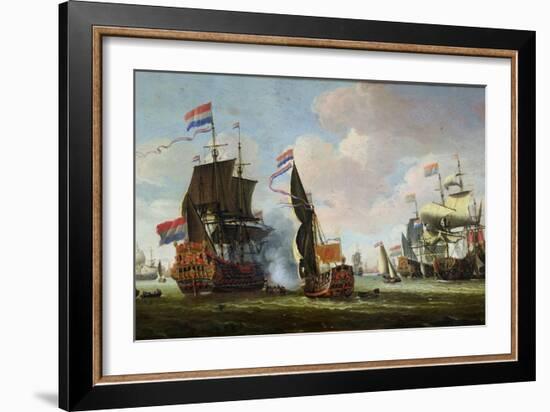 The Arrival of Michiel Adriaanszoon de Ruyter-Abraham Storck-Framed Giclee Print