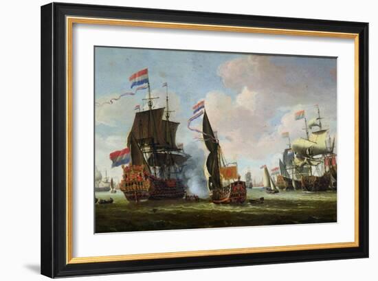 The Arrival of Michiel Adriaanszoon de Ruyter-Abraham Storck-Framed Giclee Print