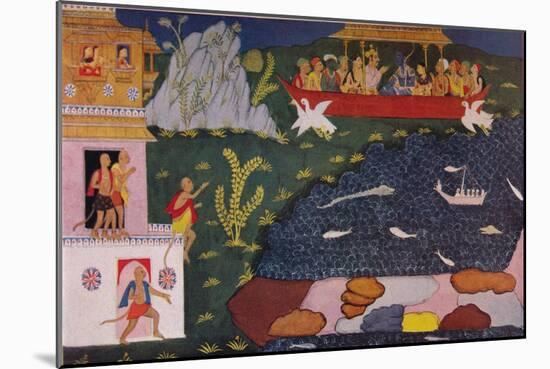 The Arrival of Rama and Sita in the Aerial Car, 1937-null-Mounted Giclee Print