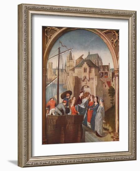 'The Arrival of St. Ursula at Cologne', 1489, (c1915)-Hans Memling-Framed Giclee Print