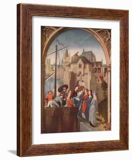 'The Arrival of St. Ursula at Cologne', 1489, (c1915)-Hans Memling-Framed Giclee Print