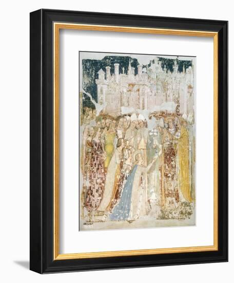 The Arrival of St Ursula in Rome, Detail from the Fresco Legend of St Ursula, 1360-1366-Tommaso Da Modena Tommaso Da Modena-Framed Giclee Print