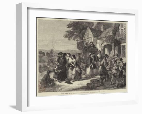 The Arrival of the Coach, a Roadside Inn a Century Ago-Thomas Falcon Marshall-Framed Giclee Print