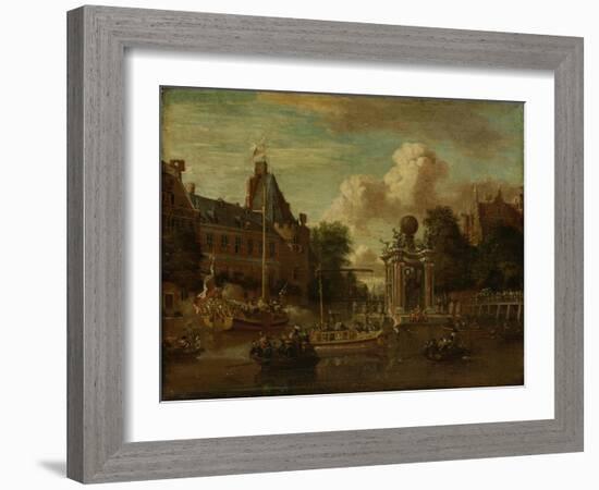 The Arrival of the Embassy of Muscovy in Amsterdam on August 1697-Abraham Storck-Framed Giclee Print