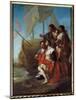 The Arrival of the Explorer Christopher Columbus (1451-1506) in America, 1715 (Oil on Canvas)-Francesco Solimena-Mounted Giclee Print