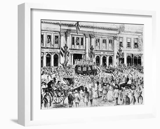 The Arrival of the First English Cricket Team in Australia, 1861-null-Framed Giclee Print