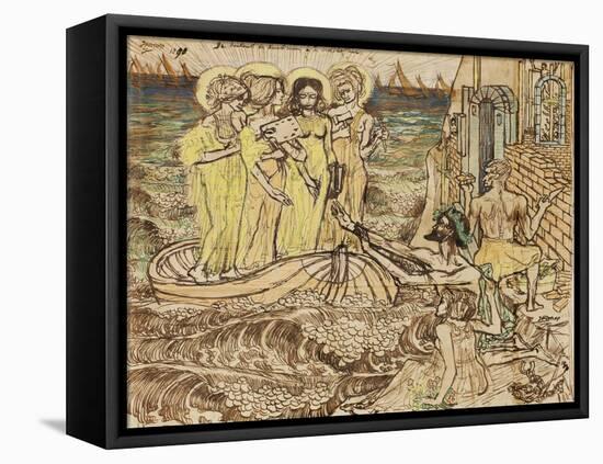 The Arrival of the Muses of Art at Architecture, 1890-Jan Theodore Toorop-Framed Premier Image Canvas