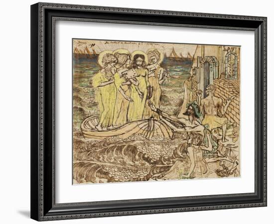 The Arrival of the Muses of Art at Architecture, 1890-Jan Theodore Toorop-Framed Giclee Print